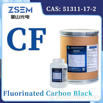 Mkpụrụ Carbon Fluorinated Black CAS: 51311-17-2 Batrị Ihe Na-etinye Ihe Ngwakọta